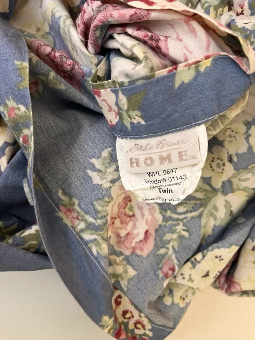 Eddie Bauer Home Heritage Roses Blue Duvet Cover  TWIN